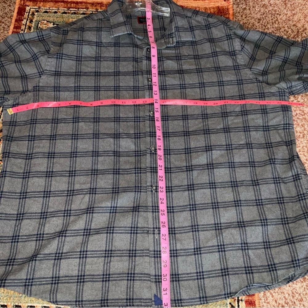 UNTUCKit Shirt Mens 3XL Grey & Blue Flannel Button Up Long Sleeve Casual Hiking - Picture 9 of 12